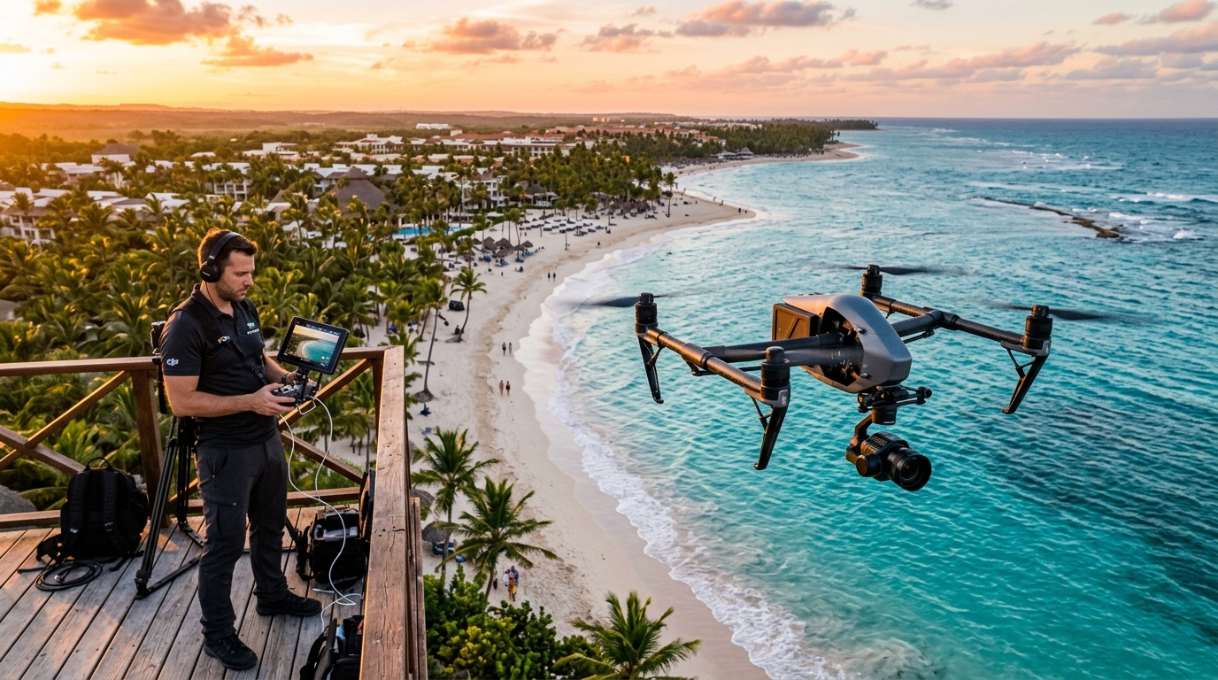 Producción Audiovisual con Drones 4K para Marinas, Yates y Eventos de Lujo en La Romana
